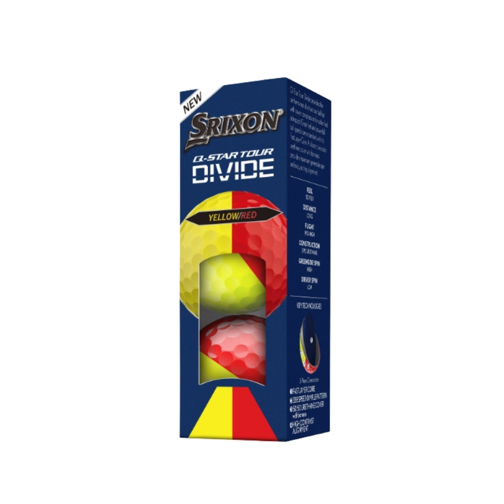 Q-STAR TOUR DIVIDE Golf Balls - Yellow/Red