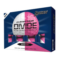 Q-STAR TOUR DIVIDE Golf Balls - White/Pink